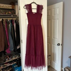 Spring Plum tulle dress